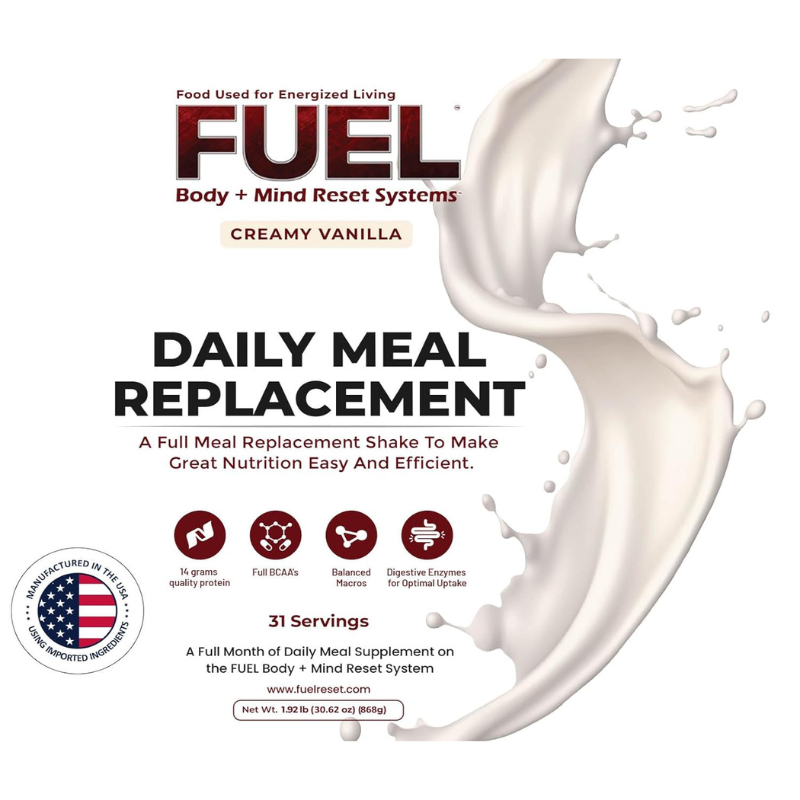 FUEL Daily Meal Replacement Shake, Creamy Vanilla, 14g Plant-Based Protein, 31 Servings - Sports Nutrition By Max Muscle