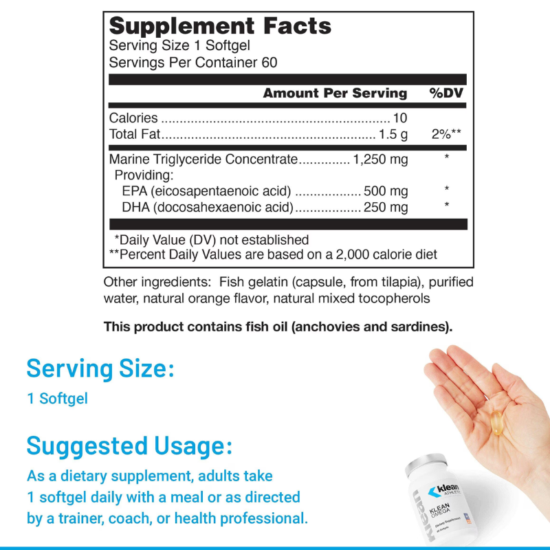 Klean Omega – NSF Certified Fish Oil for Athletes - Sports Nutrition By Max Muscle