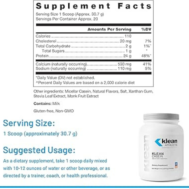 Klean Casein – NSF Certified Nighttime Recovery Protein - Sports Nutrition By Max Muscle