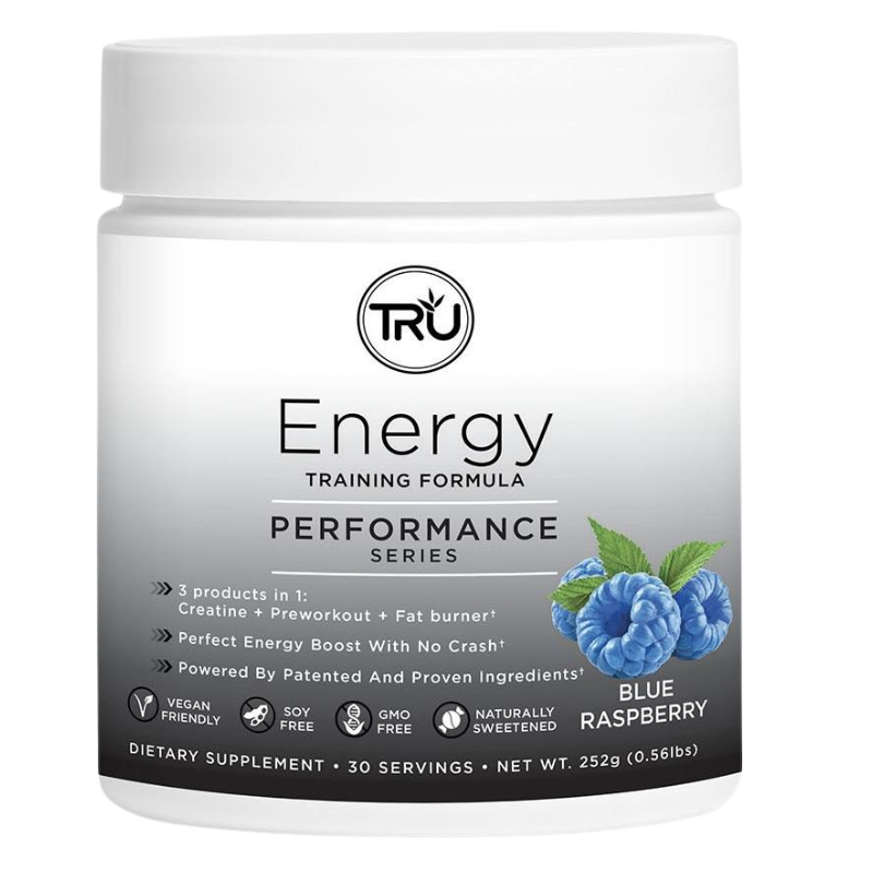 TRU Energy - Complete Training Solution - 20 Workouts Per Container SPORTS PERFORMANCE TRU supplements BLUE RASPBERRY