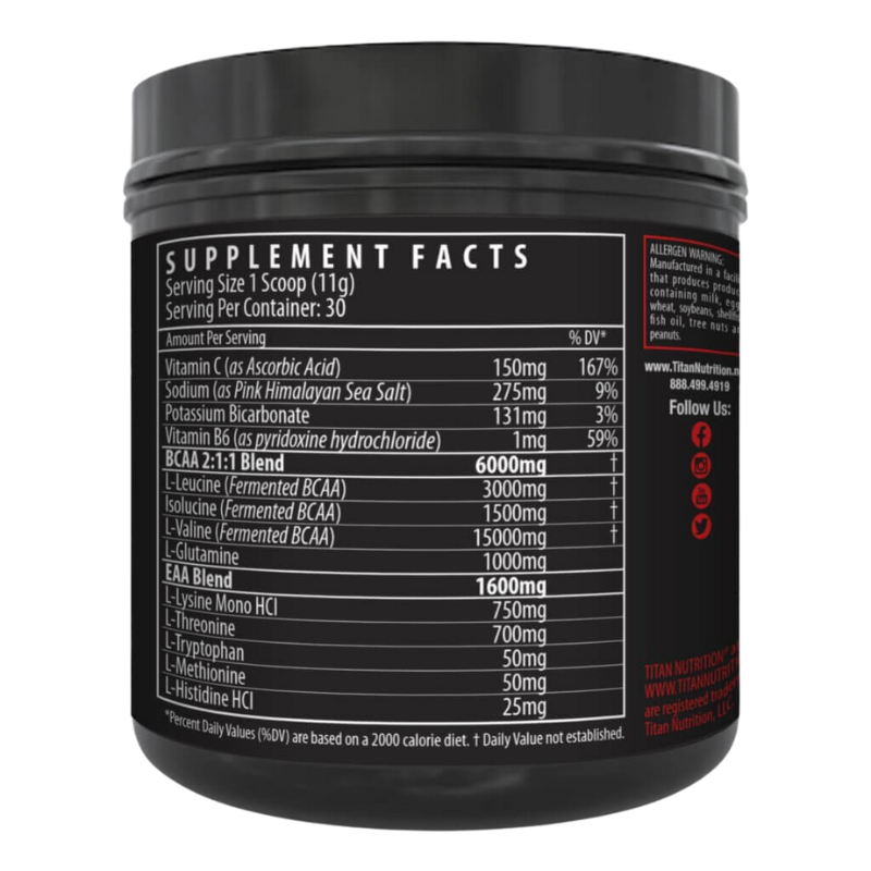 Titan EAA – Full Spectrum Amino Acids - 30 Servings Per Container - Sports Nutrition By Max Muscle