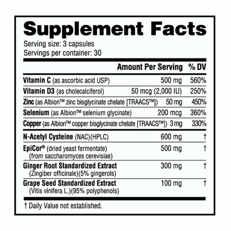 Immune - 30 Vegetable Capsules - Sports Nutrition By Max Muscle