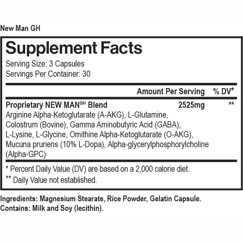 New Man-GH- 30 Servings Per Container - Sports Nutrition By Max Muscle