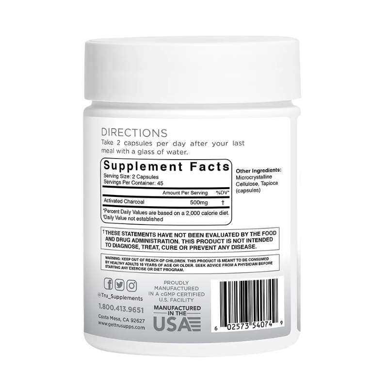 TRU Detox Activated Charcoal - 45 Servings Per Container - Sports Nutrition By Max Muscle