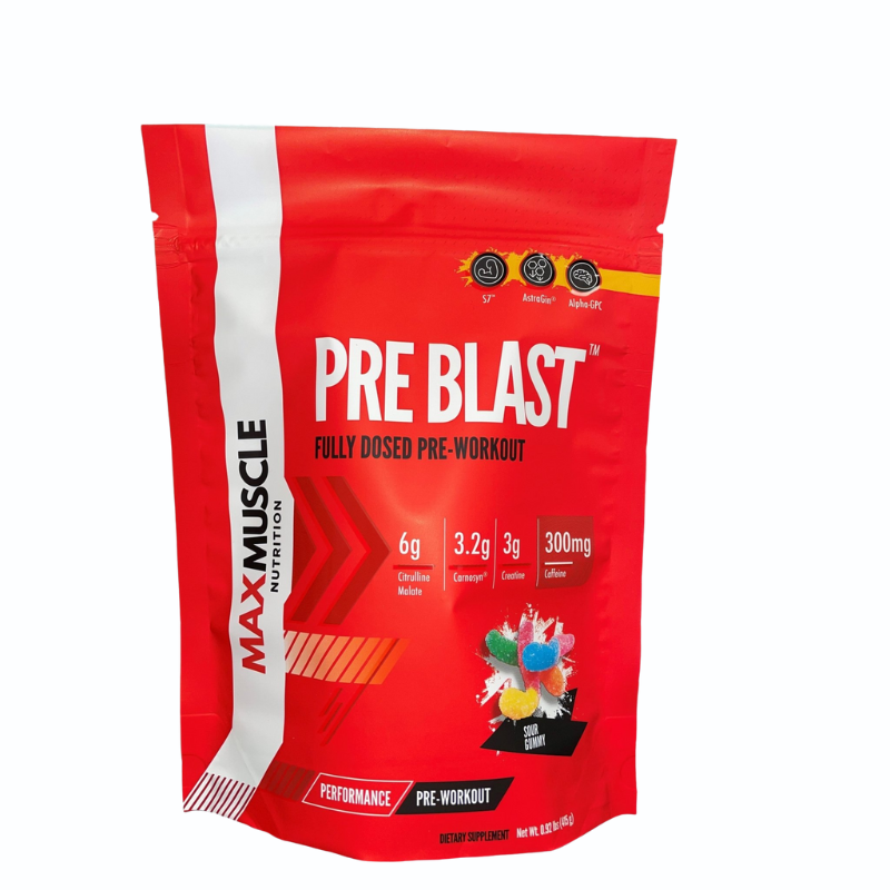Max Pre Blast™ Fully Dosed Pre-Workout - 25 Workouts Per Container SPORTS PERFORMANCE Max Muscle Sports Nutrition Sour Gummy