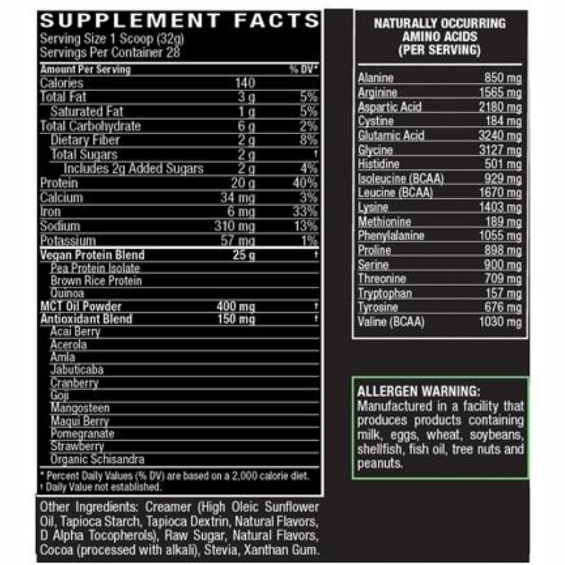 Titan Vegan™ Protein 2lbs - 28 Servings Per Container - Sports Nutrition By Max Muscle