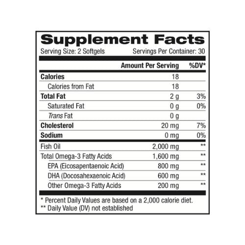 Naturliga™ Triple Strength Omega-3 Fish Oil - 30 Servings Per Container VITAMINS & MINERALS Max Muscle Sports Nutrition