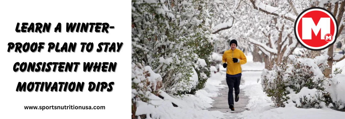 Guy running in the snow