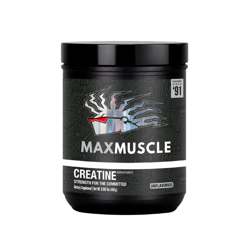 Max Creatine — Pure Creatine Monohydrate (90 serving per container) SPORTS PERFORMANCE Max Muscle Sports Nutrition Unflavored