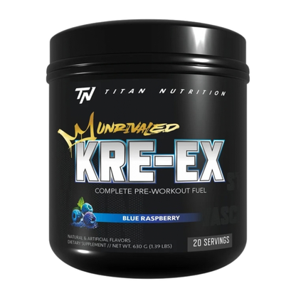 KRE-EX™ Unrivaled - 20 Servings Per Container SPORTS PERFORMANCE Titan Nutrition Blue Raspberry
