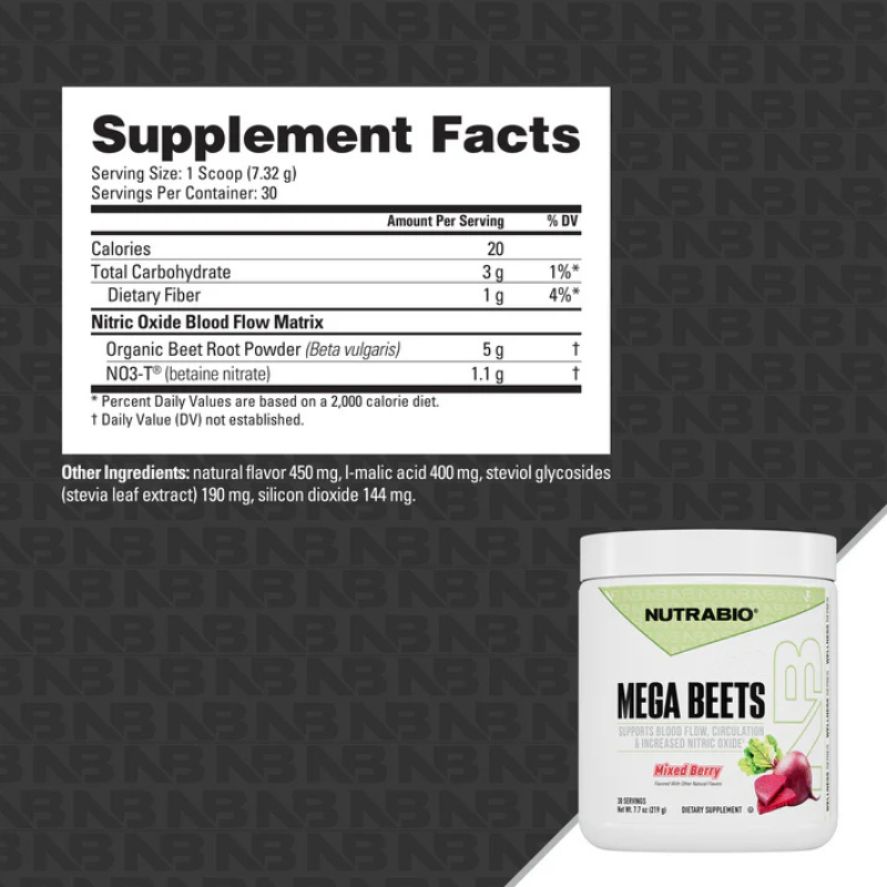 Mega Beets - 30 Servings HEALTH & WELLNESS NutraBio