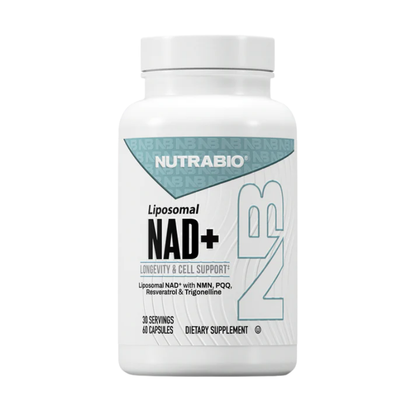 Nutrabio NAD+ supplement bottle on a white background