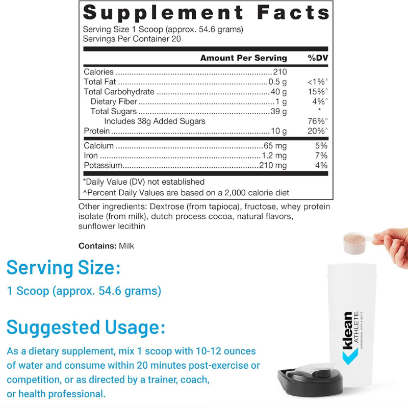 Klean Recovery – NSF Certified Post-Workout Fuel - Sports Nutrition By Max Muscle