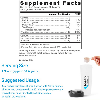 Klean Recovery – NSF Certified Post-Workout Fuel - Sports Nutrition By Max Muscle