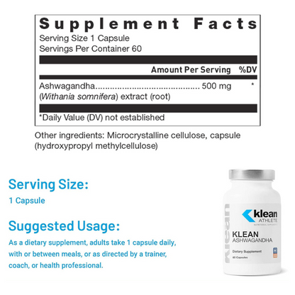 Klean Ashwagandha – NSF Certified Stress & Recovery Support - Sports Nutrition By Max Muscle