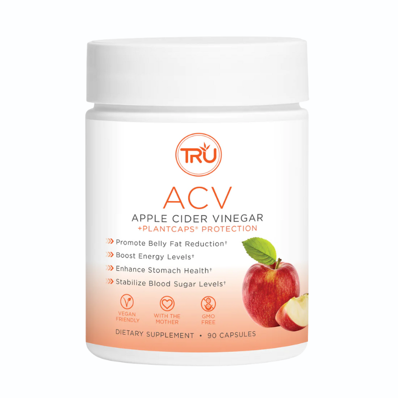 TRU ACV – Organic Apple Cider + Plant Caps® – 45 Servings Per Container - Sports Nutrition By Max Muscle