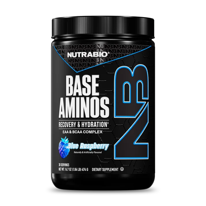 Base Aminos - 30 Servings AMINO ACIDS NUTRABIO Blue Raspberry