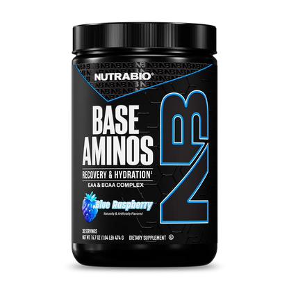 Base Aminos - 30 Servings AMINO ACIDS NUTRABIO Blue Raspberry