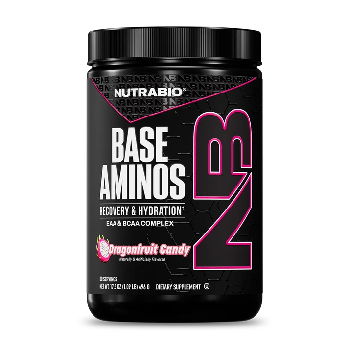 Base Aminos - 30 Servings AMINO ACIDS NUTRABIO Dragon Fruit Candy