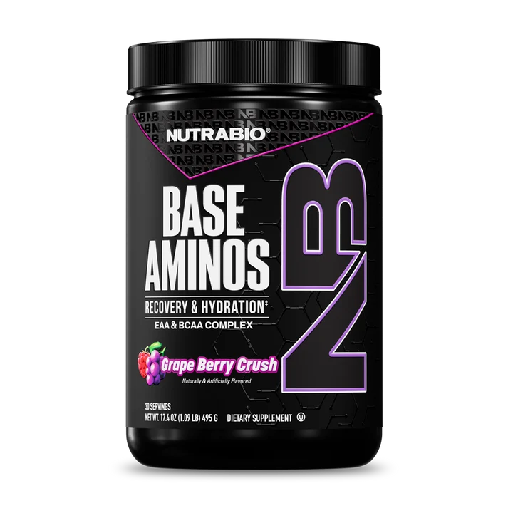 Base Aminos - 30 Servings AMINO ACIDS NUTRABIO Grape Berry Crush