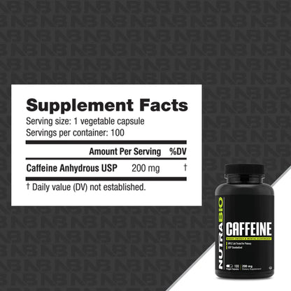 Caffeine (200mg) 100servings - Sports Nutrition By Max Muscle