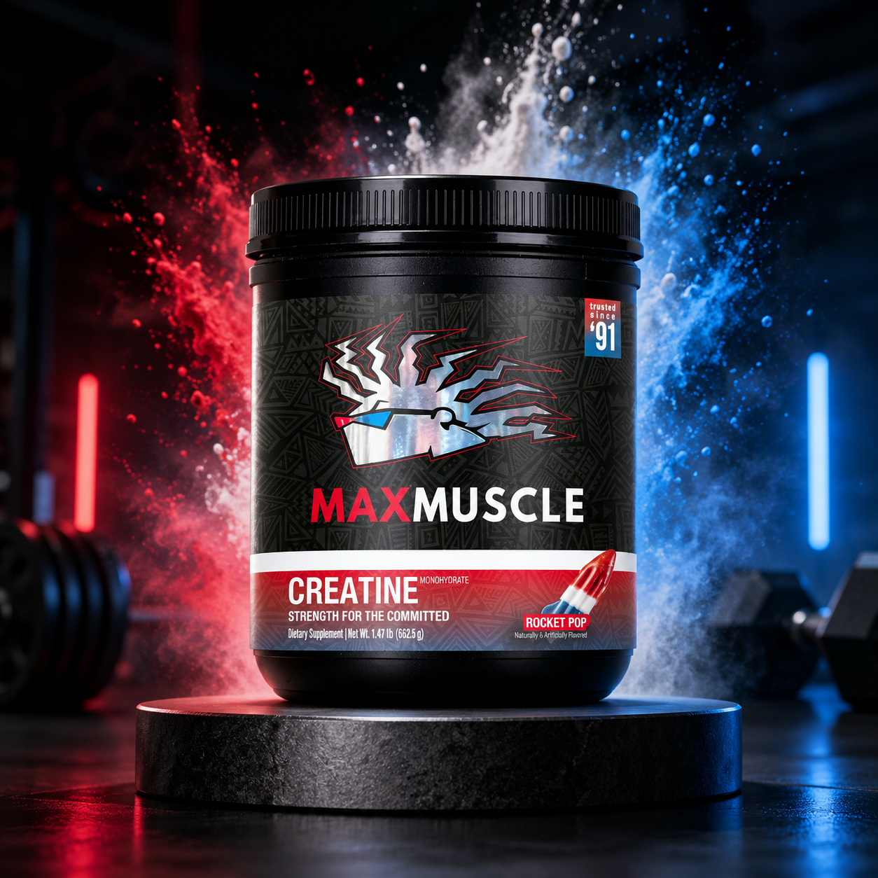 Max Creatine — Pure Creatine Monohydrate (90 serving per container) SPORTS PERFORMANCE Max Muscle Sports Nutrition