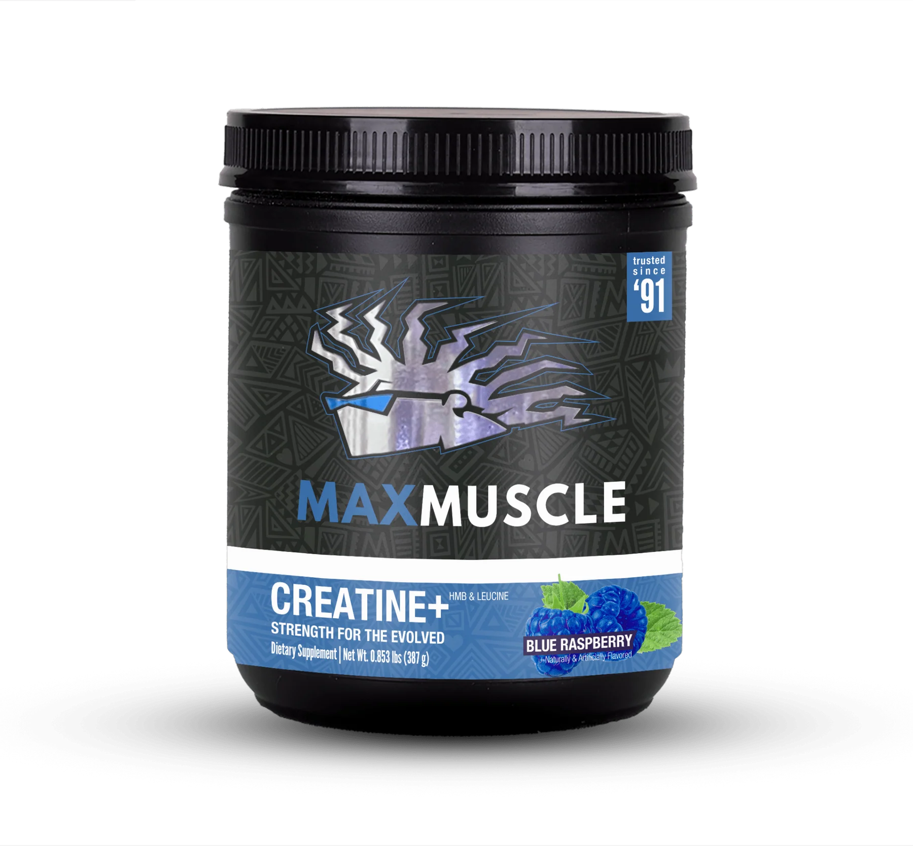 Creatine+ 30 servings per container SPORTS PERFORMANCE Max Muscle Sports Nutrition Blue Raspberry