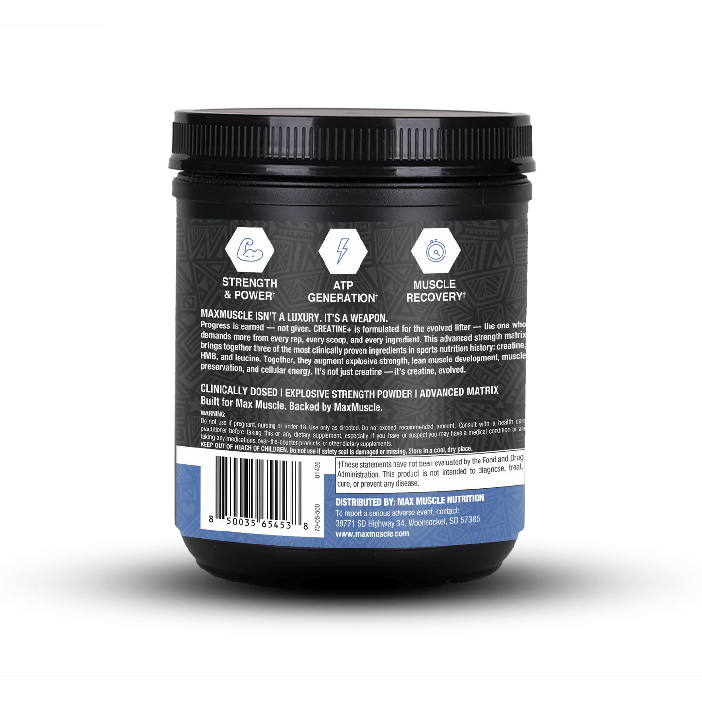 Creatine+ 30 servings per container SPORTS PERFORMANCE Max Muscle Sports Nutrition