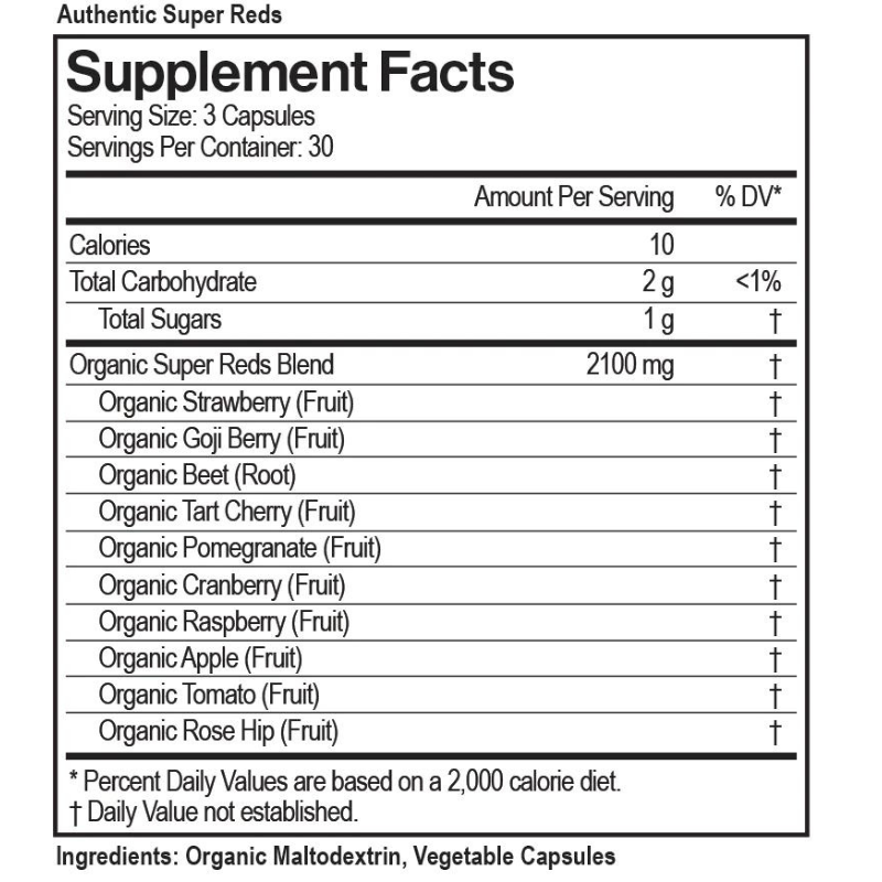 Authentic Super Reds - 30 Servings Per Servings - Sports Nutrition By Max Muscle