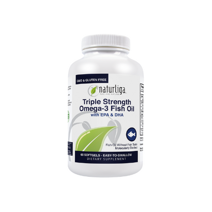 Naturliga™ Triple Strength Omega-3 Fish Oil - 30 Servings Per Container - Sports Nutrition By Max Muscle