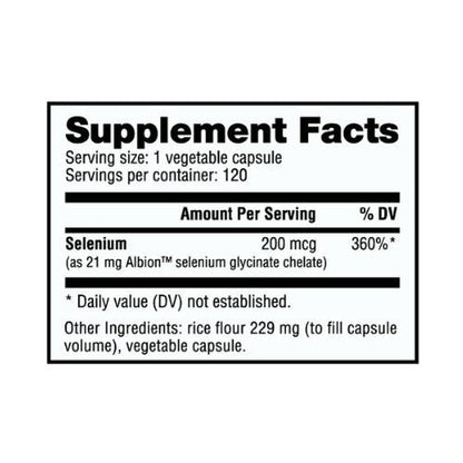 Selenium (200mcg) 120 Servings Per Container - Sports Nutrition By Max Muscle