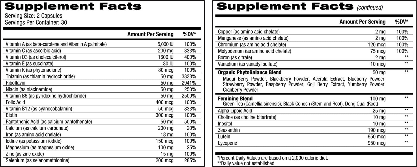 Max Multi - Comprehensive Multivitamin - 30 Servings Per Container - Sports Nutrition By Max Muscle