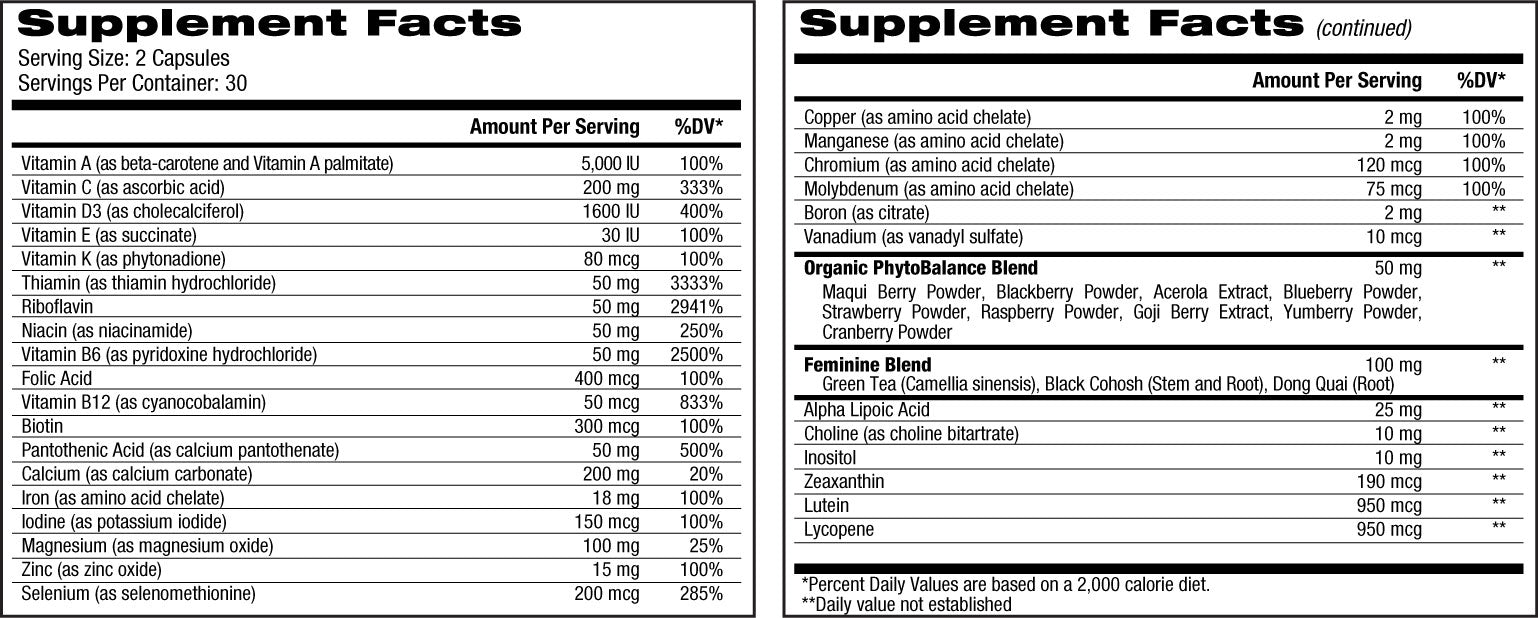 Max Multi - Comprehensive Multivitamin - 30 Servings Per Container - Sports Nutrition By Max Muscle