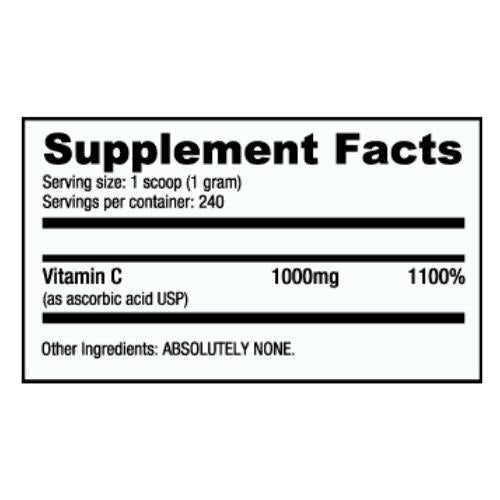 Vitamin C Nutrition Powder - 240 servings Per Container - Sports Nutrition By Max Muscle